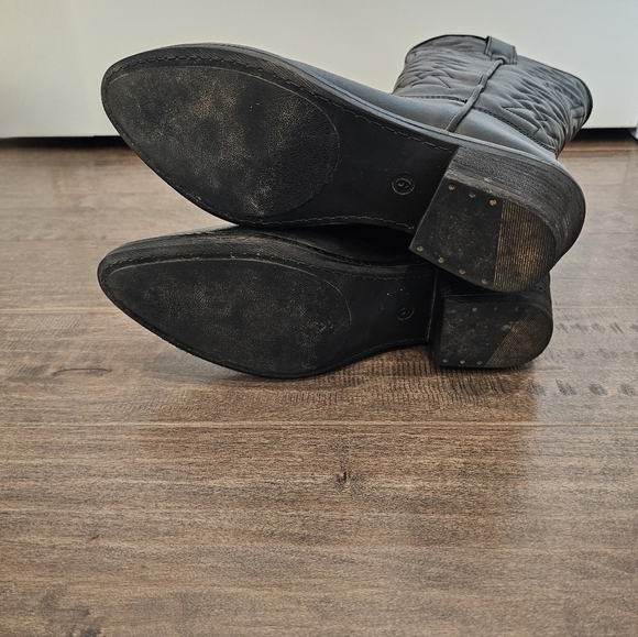 Steve Madden Hayward Women's Black Western Leather Boots Sz 9 - Picture 8 of 10